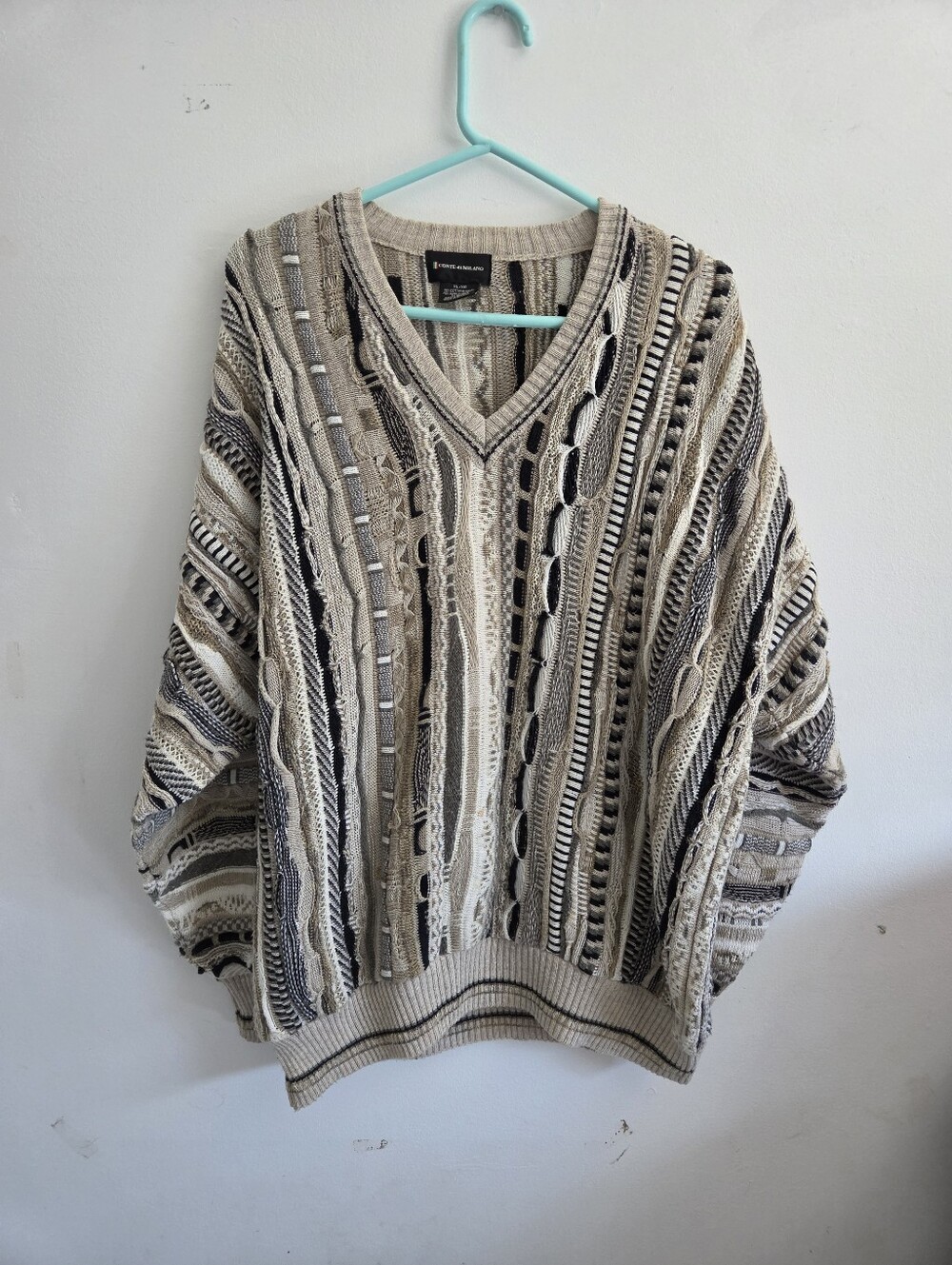 Conte di Milano Vintage Textured Knit Sweater XL